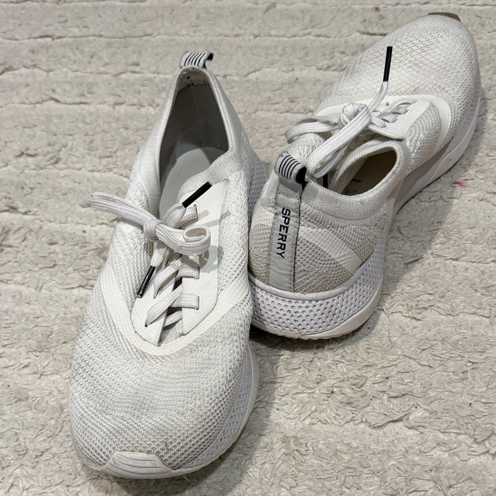 Sperry Women's White Knit Sneakers